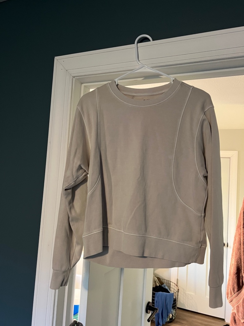 Athleta Light Taupe Crewneck Sweatshirt